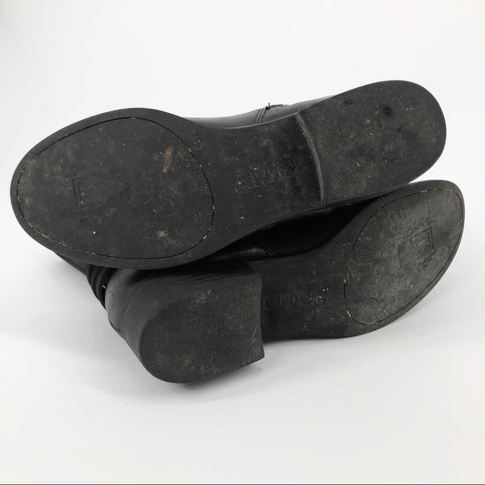 Chaps Gari Women’s/ Girl’s Moto Black Boots Size 5 - Picture 7 of 8